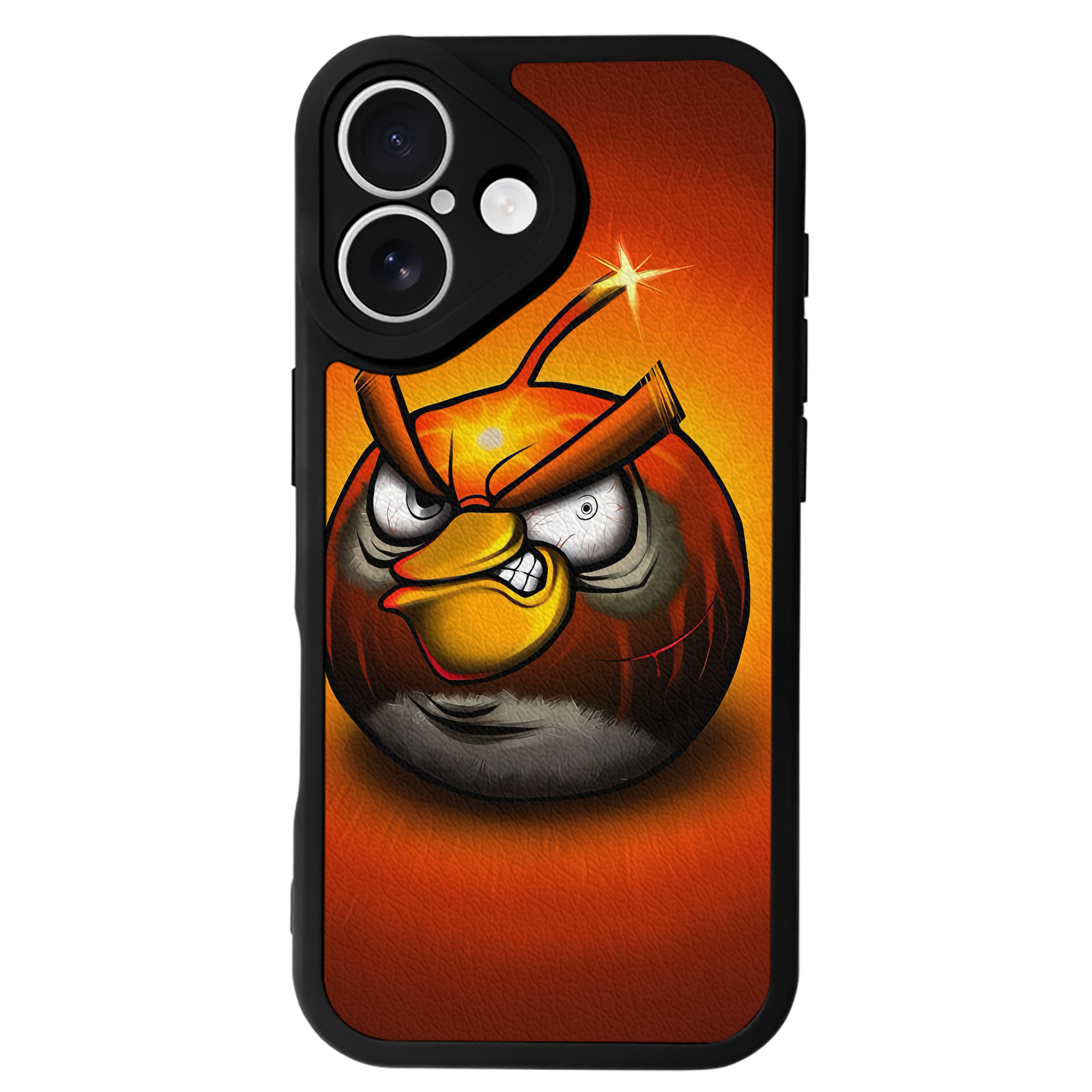 （画像用） Angry Birds アングリーバード 【iPhone 16シリーズ対応】シリコンスマホケース（レザー調） 材質：シリコン